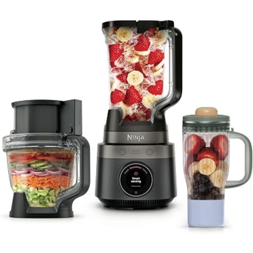 Ninja CrushBOSS 3-in-1 Blender & Food Processor, 1850PW, Onyx, LB401BK