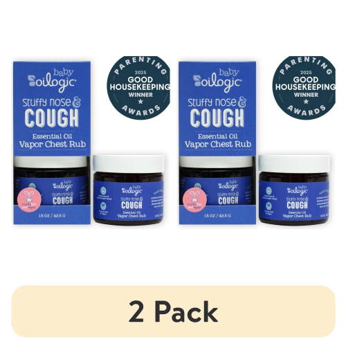 (2 pack) Oilogic Stuffy Nose & Cough Vapor Rub, 1.5 oz
