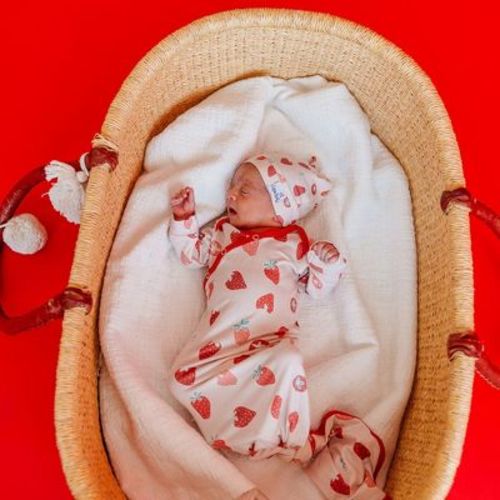 Copper Pearl | Strawberry Newborn Knotted Gown