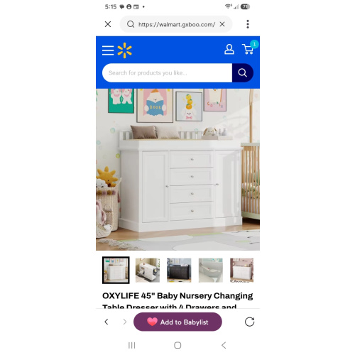 OXYLIFE 47.2" White Baby Nursery Changing Table Dresser with 4 Drawers & 2 Doors and Shelf for Nursery Room, White - Walmart US