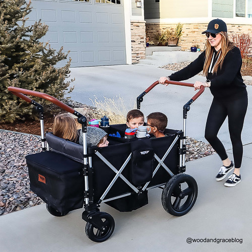 Keenz 7S+ 4 Passenger Stroller Wagon - Black