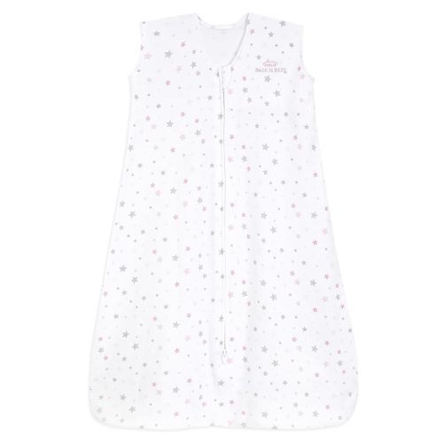 HALO SleepSack, 100% Cotton Wearable Blanket, Swaddle Transition Sleeping Bag, TOG 0.5, Twinkle Pink, Medium, 6-12 Months