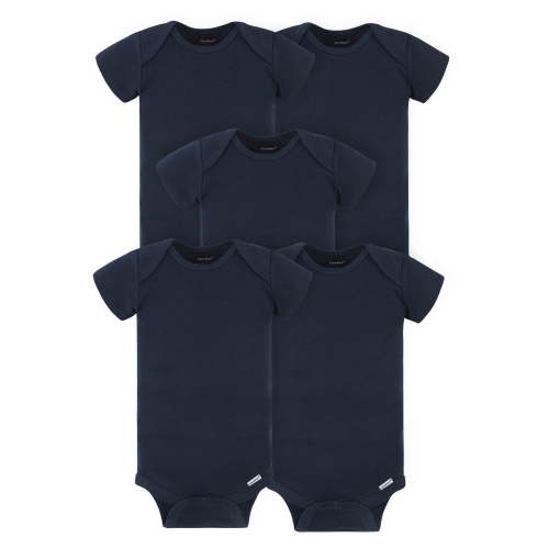 Gerber Baby Girl or Boy Gender Neutral Onesies Brand Cotton Rib Bodysuits, 5-Pack