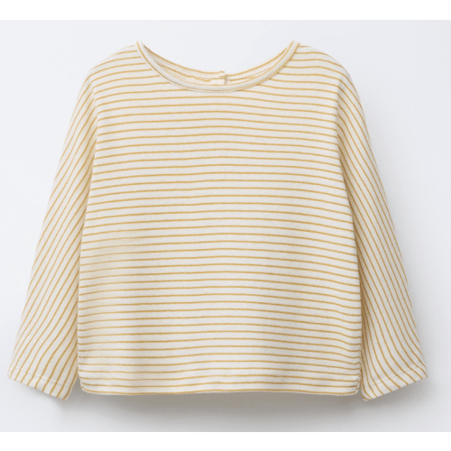 WOVEN STRIPE T-SHIRT - Ocher | ZARA United States