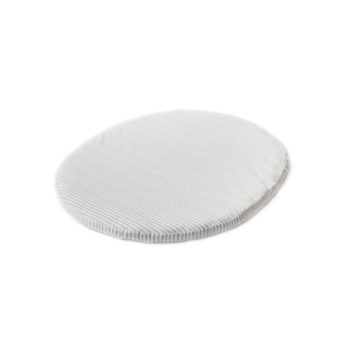 Stokke® Sleepi™ Mini Fitted Sheet Stripes Away Pebbles by Pehr V3