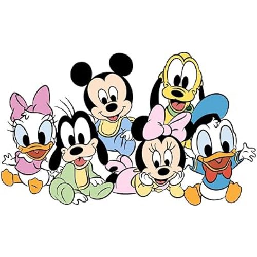 Kids Toddlers Bedroom Nursery Art Baby Cartoon Characters Decoration Multicolored Design Vinyl Wall Wall Sticker