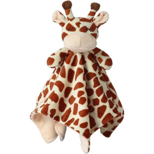 CREVENT Soft Plush Animal Face Security Blankets for Boys and Girls, Great Gifts for Birthday Baby Shower(Brown Giraffe)