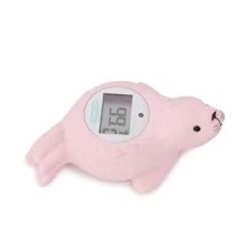 Baby Bath Thermometer | Baby Bath Toys | Adorable Seal Design | Safe Baby Thermometer for Infants | Newborn Essentials | ℉/℃ | Blush