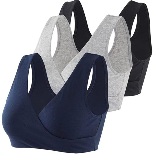 COLOMI Maternity Nursing Bra Wireless Cotton Breastfeeding Bra for Sleep