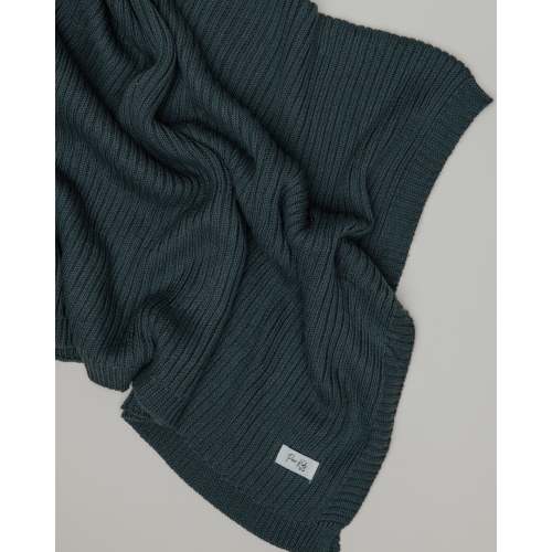 Ribbed Knit Blanket - Stormy