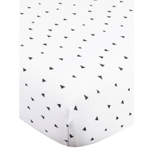 Modern Moments by Gerber Baby & Toddler Boy Ultra Soft Playard Sheet, Black Triangles