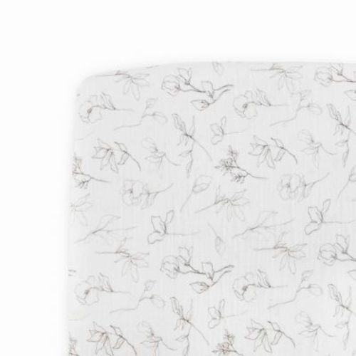 Little Unicorn Organic Muslin Crib Fitted Sheet - Pencil Floral