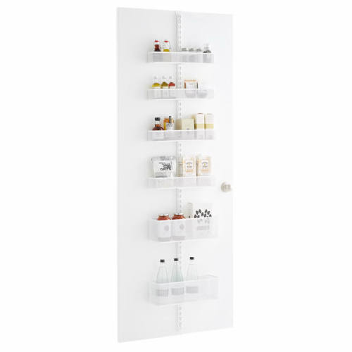 Elfa Mesh White 80" Over the Door Rack | The Container Store