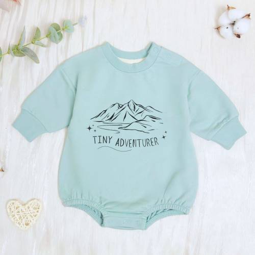 Tiny Adventurer Baby Outfits|Baby Shower Gift|Woodland Camping Hiking Baby|Earth Explorer Baby Shirt|Adventure Baby Outfit|Mountain Romper