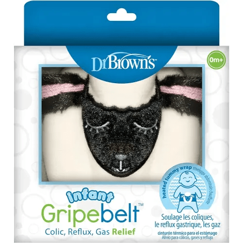 Dr. Brown's Infant Gripebelt for Colic Relief, Heated Tummy Wrap, Baby Swaddling Belt for Gas Relief, Natural Relief for Upset Stomach in Babies and Toddlers, Lamb,0-3m
