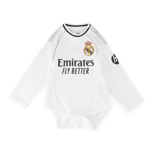 Baby Home Body Long Sleeve White 25/26 – The Official Real Madrid CF Online Store