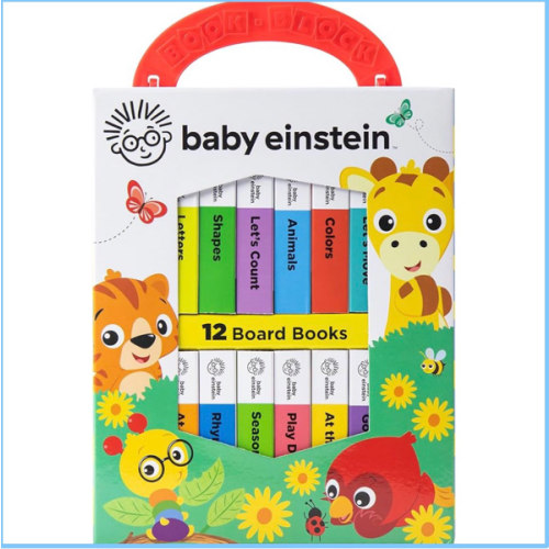 Baby Einstein - My First Library Board Book Block 12-Book Set - First Words, Letters, Counting, and More! - PI Kids