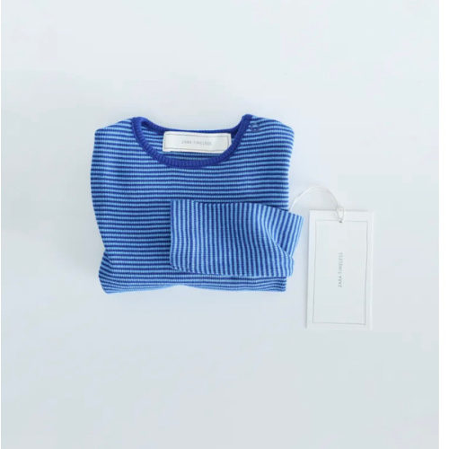 1-3 months ZARA TIMELESS - CONTRAST TRIM STRIPED BODYSUIT - Blue | ZARA United States