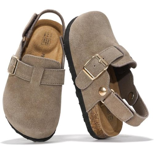 Project Cloud Kids 100% Genuine Leather Non Slip Clogs with Cork Footbed