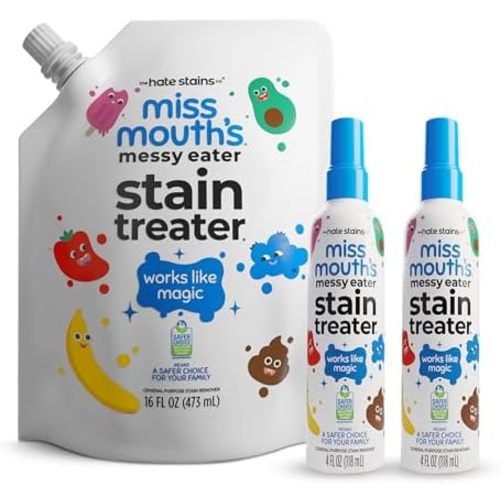 Miss Mouth's Messy Eater Stain Treater Kit, 2 Sprays & 16 Oz Refill