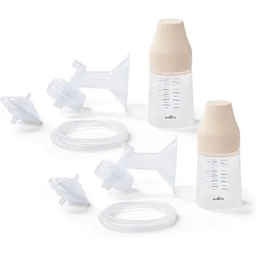 Spectra Breast Milk Pump Accessory Kit with Baby Bottles - Medium 24mm - 2 Pack