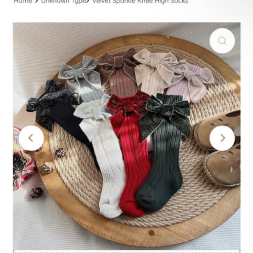 Velvet Sparkle Knee High Socks