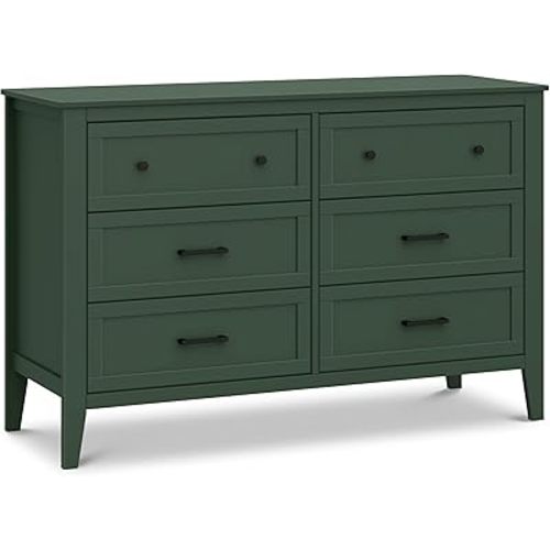 DaVinci Beau 6-Drawer Dresser in Forest Green, GREENGUARD Gold Certified, Easy Assembly