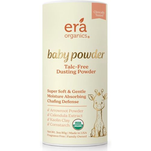 Talc-Free Organic Baby Powder - Non-Toxic Dusting Powder for Baby & Body