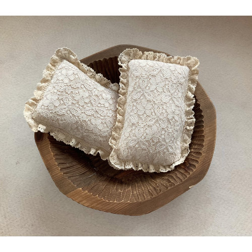 Handmade Lace Newborn Pillow, Photography Prop Set