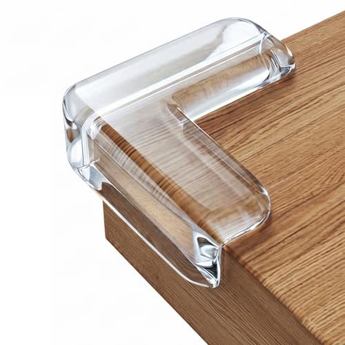 Clear Baby Corner Protectors – L-Shape, Food-Grade, 12 Pack | Food-grade, BPA-free PVC. Fits tables, cribs, desks, fireplaces. Strong adhesive, easy install, zero residue removal