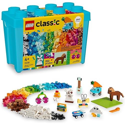 LEGO Classic Vibrant Creative Brick Box Building Blocks - Sensory & Learning Toys for Boys & Girls, Ages 4+ Years - Pretend Play Preschool Toys - Gift for Kids - 11038