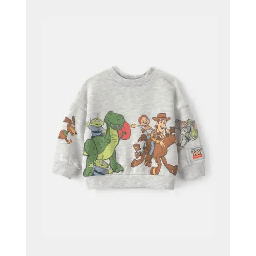 Baby Boy Pixar© Toy Story French Terry Long-Sleeve Pullover Sweatshirt - Grey | Carter's 12M