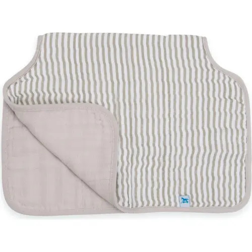 Cotton Muslin Burp Cloth - Grey Stripe