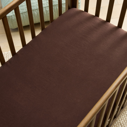 Vintage Washed Linen Chocolate Fitted Sheet | Adairs
