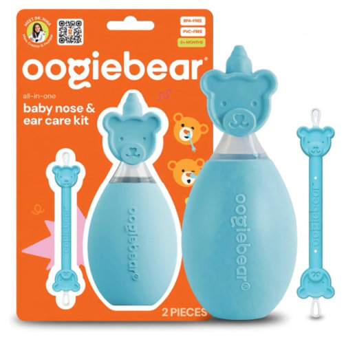 oogiebear Bear Pair — The Safe Baby Booger Cleaner and Nose Sucker Duo
