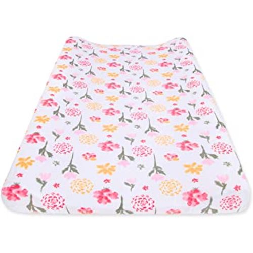 Burt's Bees Baby - Changing Pad Cover, 100% Organic Jersey Cotton Changing Pad Liner for Standard 16 x 32 Inch Changing Mats