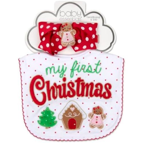 Baby Holiday Gift Sets, 2 Piece Infant Outfit Accessory Bib Set for First Birthday, Valentine's Day, Halloween, & Christmas