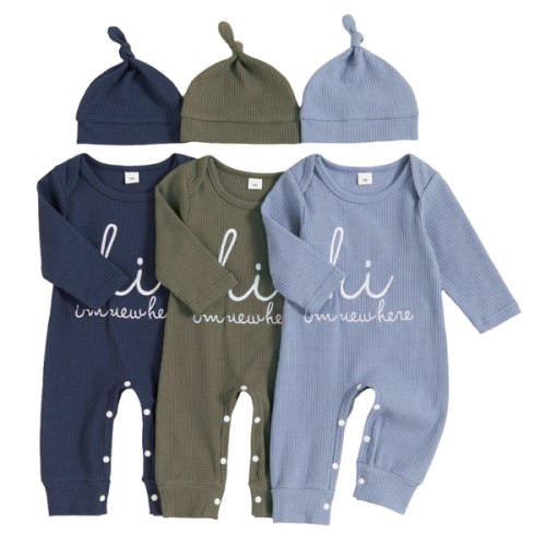 HI I'M NEW HERE Waffle Knit Jumpsuit - Hazel & Bo