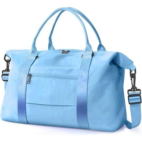 Travel Duffle, Waterproof Weekender Carry On Tote for Women, Travel Essentials Sport Gym for Men, Hospital Bag for Labor and Delivery, Overnight Luggage With Trolley Sleeve