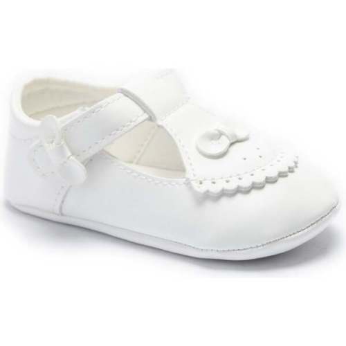 Clarisse Bow Baby Shoes, White - Tulleen | Maisonette