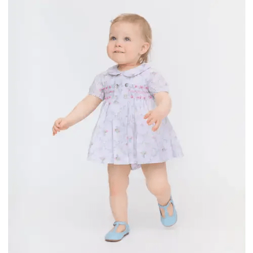The Hill House x La Coqueta Arcadia Baby Girl Smocked Set - Lilac Trel – Hill House Home
