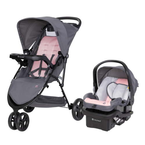 Baby Trend Venture 3-Wheel Stroller Travel System with EZ-Lift™ Infant Car Seat, Dash Pink