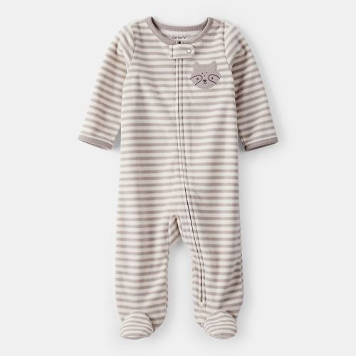 Baby Boy Carter's Fox Striped Loose Fit Long-Sleeve Sleep & Play Pajamas