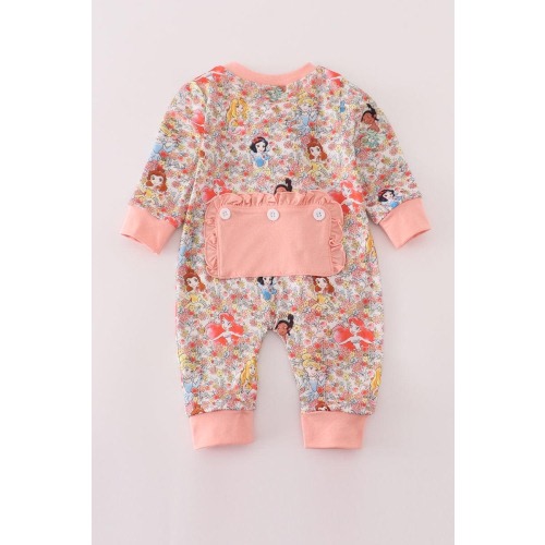 Princess floral print romper