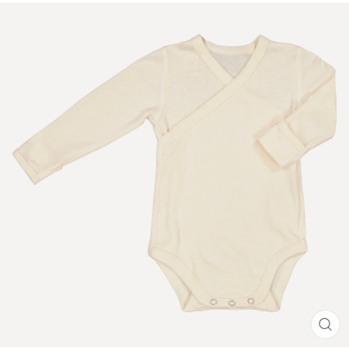 silkwool long-sleeved baby bodysuit
