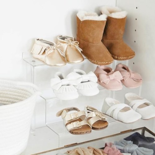 Lifewit 4 Tier Plastic Stand Organizer & Display Riser, Clear, 9 Inch, 1 Pcs