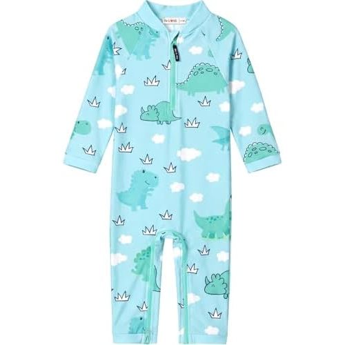 weVSwe Baby Boy UPF 50+ Rash Guard with Crotch Zipper 0-3 Years