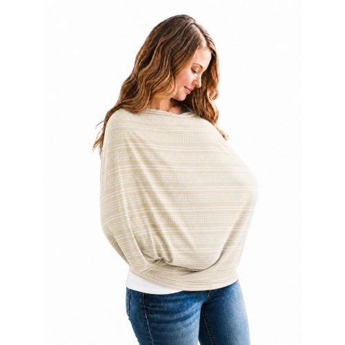 Copper Pearl Nursing Cover for Breastfeeding – Multi-Use Baby Car Seat Cover, Stroller Cover & Breast Feeding Cover Up for Women, Stretchy Breathable High Quality Cover for Boy or Girl, Clay