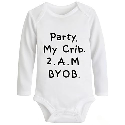 Funny Long Sleeve Baby Bodysuit,Cotton Unisex Newborn Clothes Cute infant Rompers &Baby Gift Essentials