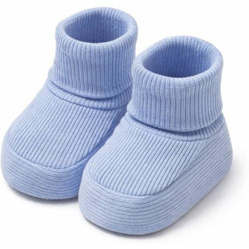 CEOBABY Baby Booties 0–3 Months, Newborn Shoes, Soft Cotton Infant Bootie Socks, Stay-On Baby Shoes for Boys & Girls